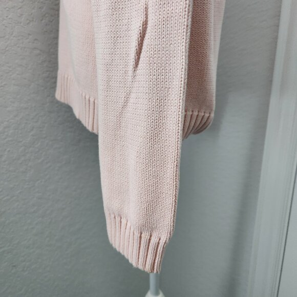 Lauren Ralph Lauren Women s 100% Cotton Light Pink V-Neck Sweater Large - Picture 4 of 13